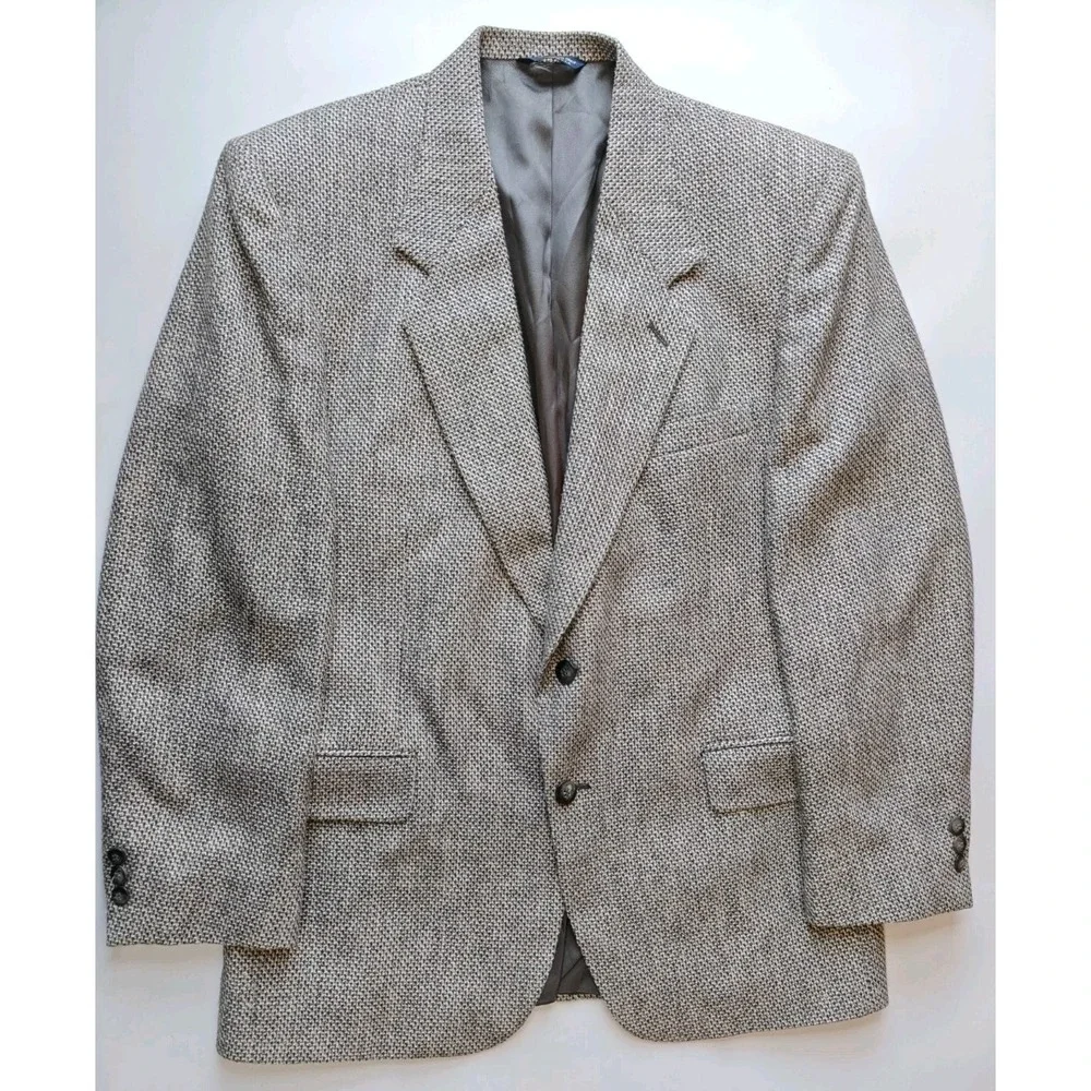 Biella Mens Wool Tweed Sports Coat 40R Multicolor Vintage Blazer Made in USA